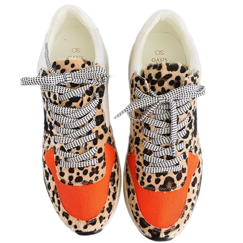 🔸𝐍𝐄𝐖🔸Vici Collection Oasis Society Spice Orange/Leopard Sneaker